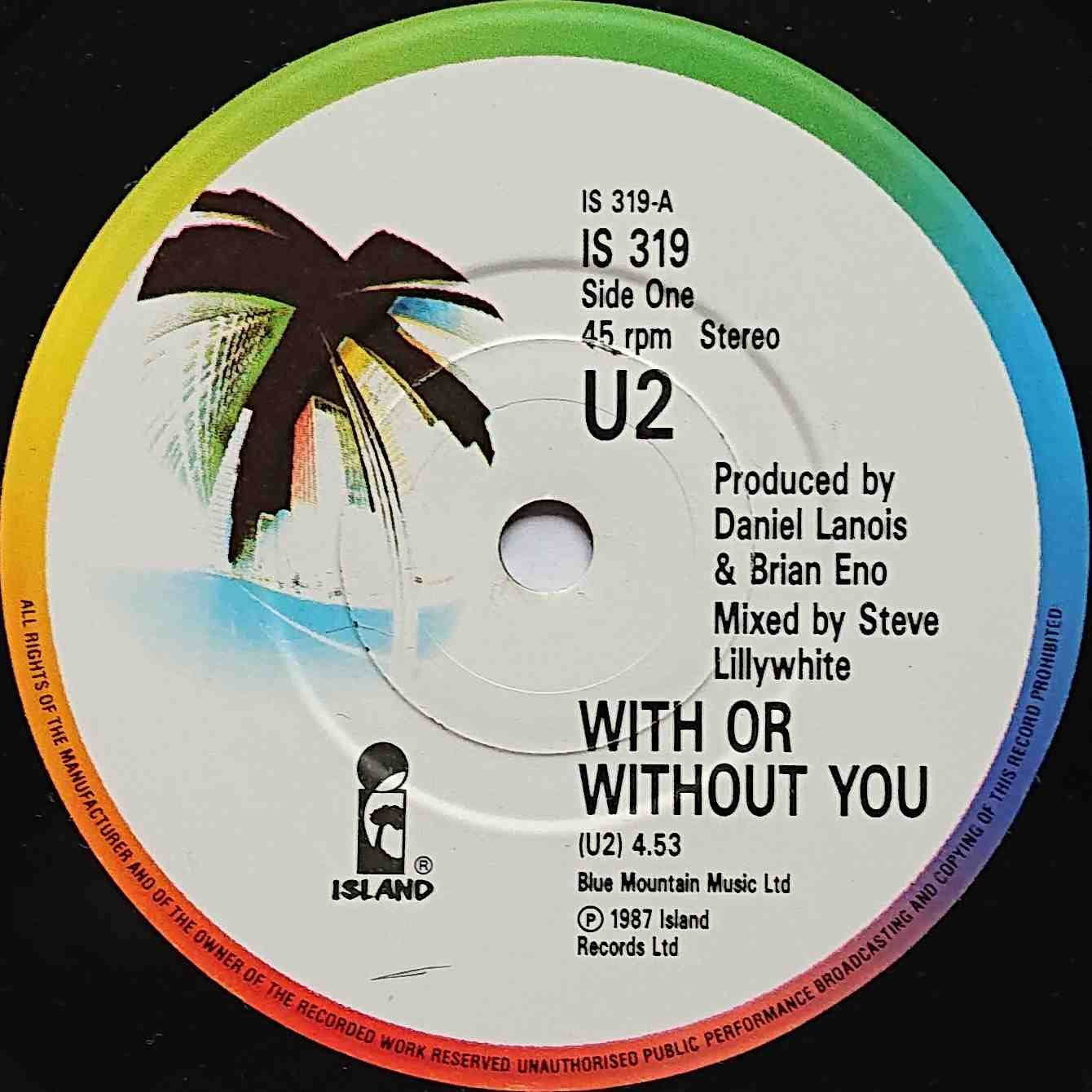 IS 319 With or without you U2  Label